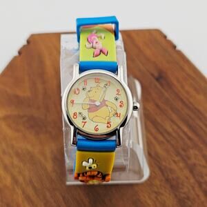 Vintage Disney Winnie The Pooh Character Watch Blue Yellow Kidcore Retro